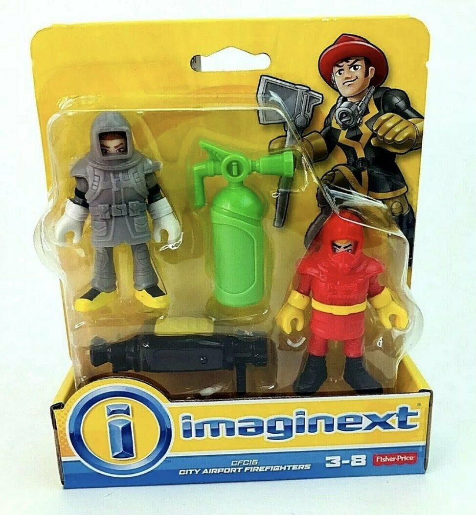 Fisher Price CFC15 IMAGINEXT CITY AIRPORT FIREFIGHTERS PLAYSET TOY NEW 