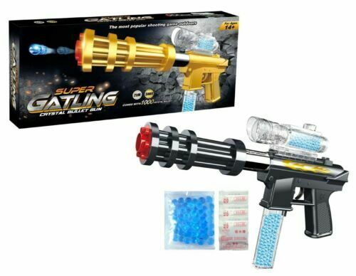 Super Gatling Crystal BB Bullet 20m Shoot Toy Gun With 1000 Bullets Outdoor Game 