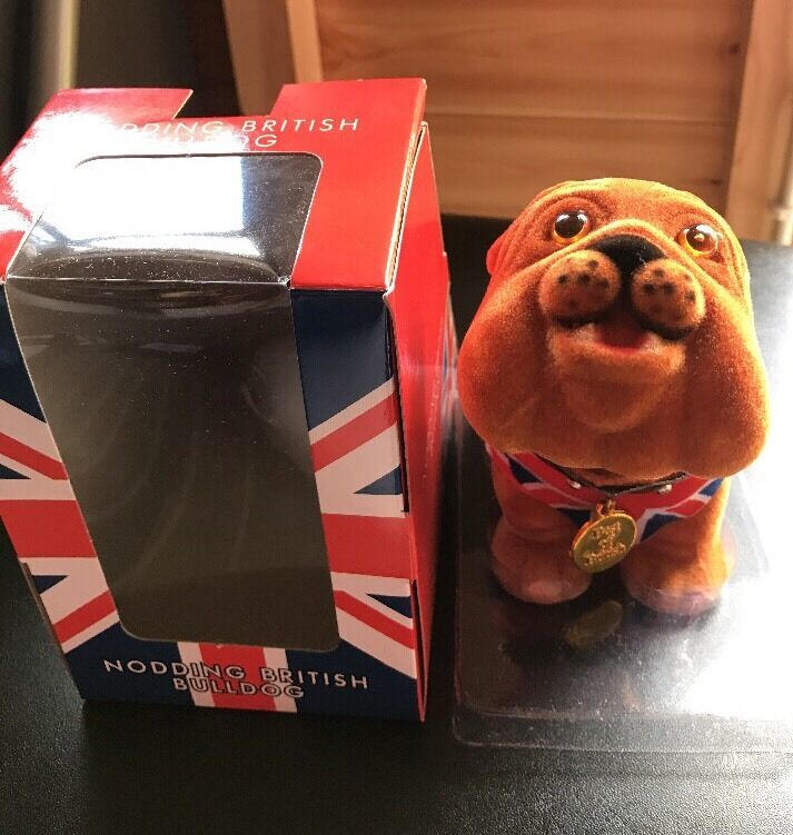 Nodding British Bulldog British Union Jack Waistcoat Large Souvenir Gift 