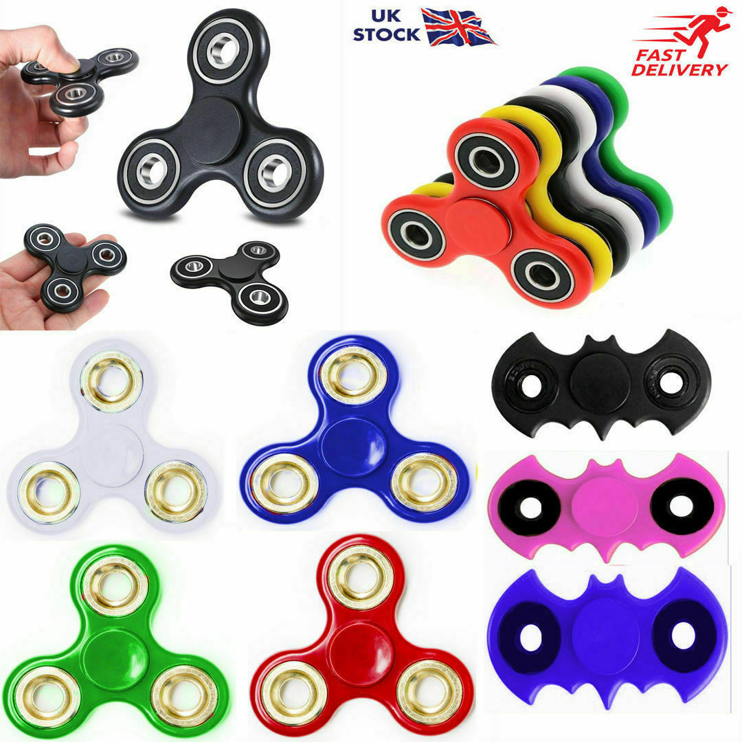 Hand Finger Fidget Spinner Tri Spin Toy Autism Adhd Funny Stress Relief Pocket 